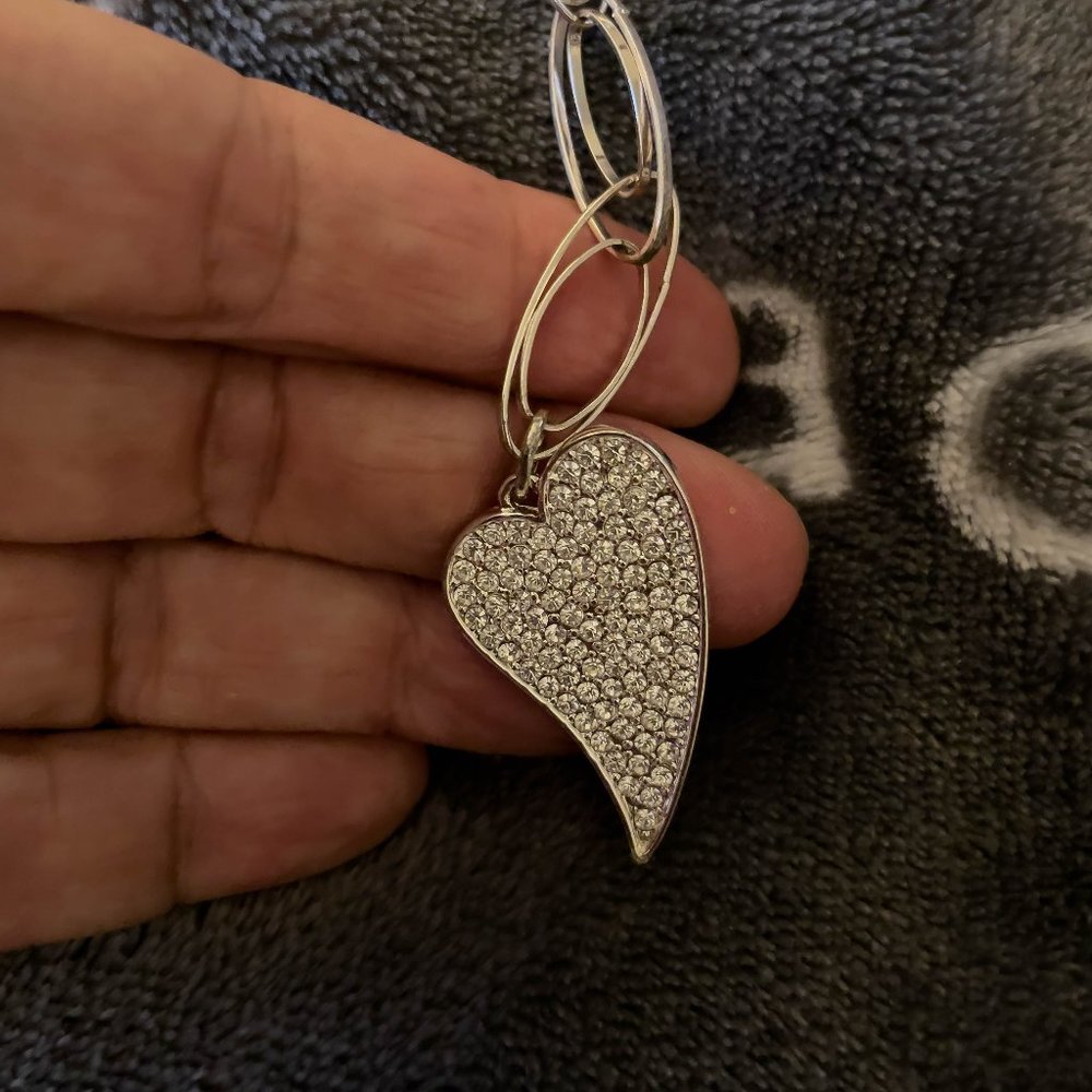 Womens Silver Heart Necklace